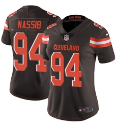 Women's Nike Cleveland Browns #94 Carl Nassib Elite Brown Team Color NFL Jersey