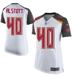 Women's Nike Tampa Bay Buccaneers #40 Mike Alstott Game White NFL Jersey
