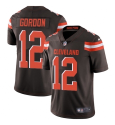 Youth Nike Cleveland Browns #12 Josh Gordon Elite Brown Team Color NFL Jersey