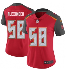 Women's Nike Tampa Bay Buccaneers #58 Kwon Alexander Red Team Color Vapor Untouchable Limited Player NFL Jersey
