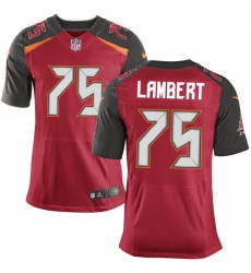 Men's Nike Tampa Bay Buccaneers #75 Davonte Lambert Elite Red Team Color NFL Jersey