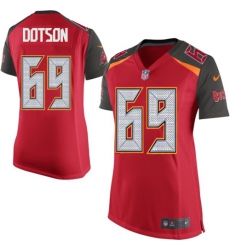 Women's Nike Tampa Bay Buccaneers #69 Demar Dotson Game Red Team Color NFL Jersey