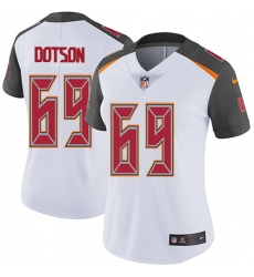 Women's Nike Tampa Bay Buccaneers #69 Demar Dotson White Vapor Untouchable Limited Player NFL Jersey