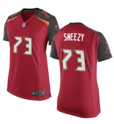Women's Nike Tampa Bay Buccaneers #73 J. R. Sweezy Game Red Team Color NFL Jersey