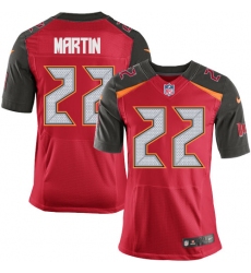 Men's Nike Tampa Bay Buccaneers #22 Doug Martin Elite Red Team Color NFL Jersey