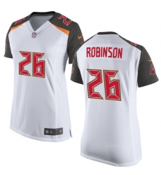 Women's Nike Tampa Bay Buccaneers #26 Josh Robinson Game White NFL Jersey