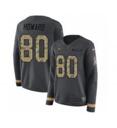 Women's Nike Tampa Bay Buccaneers #80 O. J. Howard Limited Black Salute to Service Therma Long Sleeve NFL Jersey