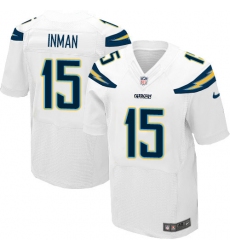 Men's Nike Los Angeles Chargers #15 Dontrelle Inman Elite White NFL Jersey