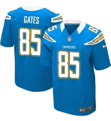 Men's Nike Los Angeles Chargers #85 Antonio Gates Elite Electric Blue Alternate NFL Jersey