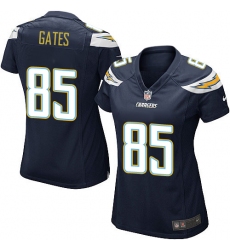 Women's Nike Los Angeles Chargers #85 Antonio Gates Game Navy Blue Team Color NFL Jersey