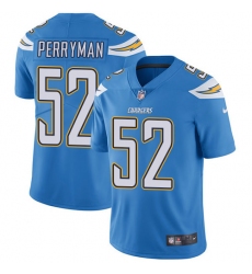 Men's Nike Los Angeles Chargers #52 Denzel Perryman Electric Blue Alternate Vapor Untouchable Limited Player NFL Jersey