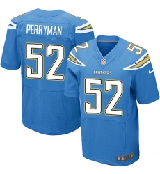 Men's Nike Los Angeles Chargers #52 Denzel Perryman Elite Electric Blue Alternate NFL Jersey