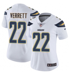 Women's Nike Los Angeles Chargers #22 Jason Verrett Elite White NFL Jersey