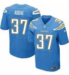 Men's Nike Los Angeles Chargers #37 Jahleel Addae Elite Electric Blue Alternate NFL Jersey