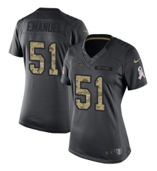 Women's Nike Los Angeles Chargers #51 Kyle Emanuel Limited Black 2016 Salute to Service NFL Jersey