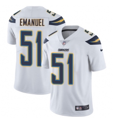 Youth Nike Los Angeles Chargers #51 Kyle Emanuel Elite White NFL Jersey