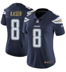 Women's Nike Los Angeles Chargers #8 Drew Kaser Navy Blue Team Color Vapor Untouchable Limited Player NFL Jersey