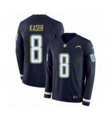 Youth Nike Los Angeles Chargers #8 Drew Kaser Limited Navy Blue Therma Long Sleeve NFL Jersey