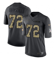 Youth Nike Los Angeles Chargers #72 Joe Barksdale Limited Black 2016 Salute to Service NFL Jersey
