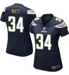 Women's Nike Los Angeles Chargers #34 Derek Watt Game Navy Blue Team Color NFL Jersey