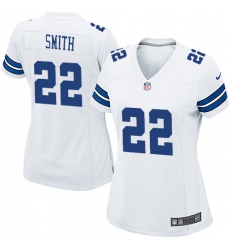Women's Nike Dallas Cowboys #22 Emmitt Smith Game White NFL Jersey