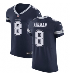 Men's Nike Dallas Cowboys #8 Troy Aikman Navy Blue Team Color Vapor Untouchable Elite Player NFL Jersey