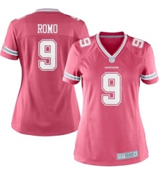 Women's Nike Dallas Cowboys #9 Tony Romo Elite Pink NFL Jersey