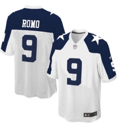 Youth Nike Dallas Cowboys #9 Tony Romo Elite White Throwback Alternate NFL Jersey