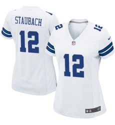 Women's Nike Dallas Cowboys #12 Roger Staubach Game White NFL Jersey