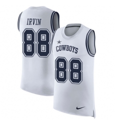 Men's Nike Dallas Cowboys #88 Michael Irvin Limited White Rush Player Name & Number Tank Top NFL Jersey