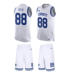 Men's Nike Dallas Cowboys #88 Michael Irvin Limited White Tank Top Suit NFL Jersey