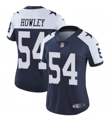 Women's Nike Dallas Cowboys #54 Chuck Howley Elite Navy Blue Throwback Alternate NFL Jersey