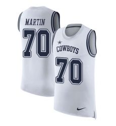 Men's Nike Dallas Cowboys #70 Zack Martin Limited White Rush Player Name & Number Tank Top NFL Jersey Men's Nike Dallas Cowboys #70 Zack Martin Limited White Rush Player Name & Number Tank Top NFL Jersey