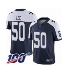 Men's Dallas Cowboys #50 Sean Lee Navy Blue Throwback Alternate Vapor Untouchable Limited Player 100th Season Football Jersey