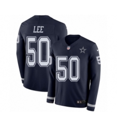 Youth Nike Dallas Cowboys #50 Sean Lee Limited Navy Blue Therma Long Sleeve NFL Jersey