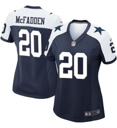 Women's Nike Dallas Cowboys #20 Darren McFadden Game Navy Blue Throwback Alternate NFL Jersey