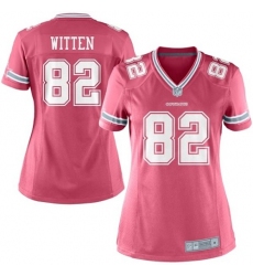 Women's Nike Dallas Cowboys #82 Jason Witten Elite Pink NFL Jersey