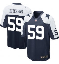 Men's Nike Dallas Cowboys #59 Anthony Hitchens Game Navy Blue Throwback Alternate NFL Jersey
