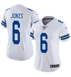 Women's Nike Dallas Cowboys #6 Chris Jones Elite White NFL Jersey