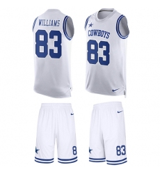 Men's Nike Dallas Cowboys #83 Terrance Williams Limited White Tank Top Suit NFL Jersey