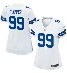 Women's Nike Dallas Cowboys #99 Charles Tapper Game White NFL Jersey