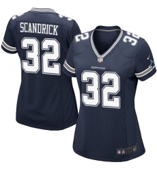 Women's Nike Dallas Cowboys #32 Orlando Scandrick Game Navy Blue Team Color NFL Jersey
