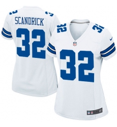 Women's Nike Dallas Cowboys #32 Orlando Scandrick Game White NFL Jersey
