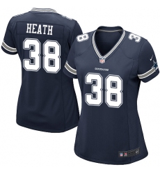 Women's Nike Dallas Cowboys #38 Jeff Heath Game Navy Blue Team Color NFL Jersey