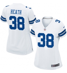 Women's Nike Dallas Cowboys #38 Jeff Heath Game White NFL Jersey