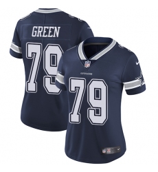 Women's Nike Dallas Cowboys #79 Chaz Green Elite Navy Blue Team Color NFL Jersey