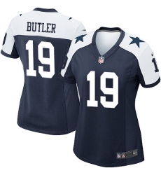 Women's Nike Dallas Cowboys #19 Brice Butler Game Navy Blue Throwback Alternate NFL Jersey