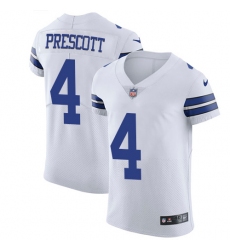 Men's Nike Dallas Cowboys #4 Dak Prescott Elite White NFL Jersey