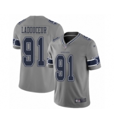 Men's Dallas Cowboys #91 L. P. Ladouceur Limited Gray Inverted Legend Football Jersey