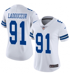 Women's Nike Dallas Cowboys #91 L. P. Ladouceur Elite White NFL Jersey